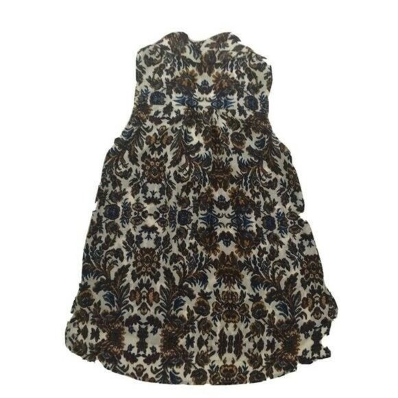 Sanctuary Sleeveless Tapestry Print Blouse, Brown White Small - Picture 4 of 4